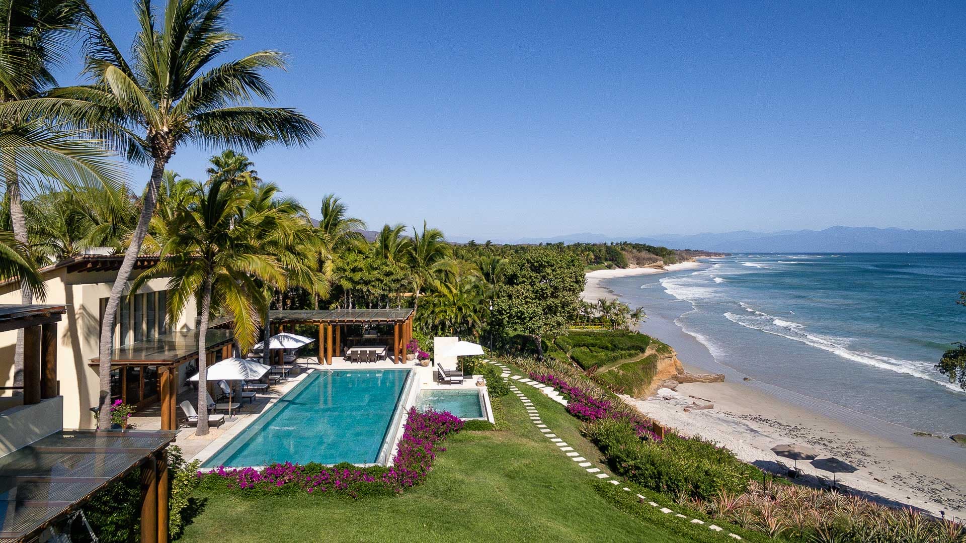 Breathtaking Beachfront Beauty with Private Yacht